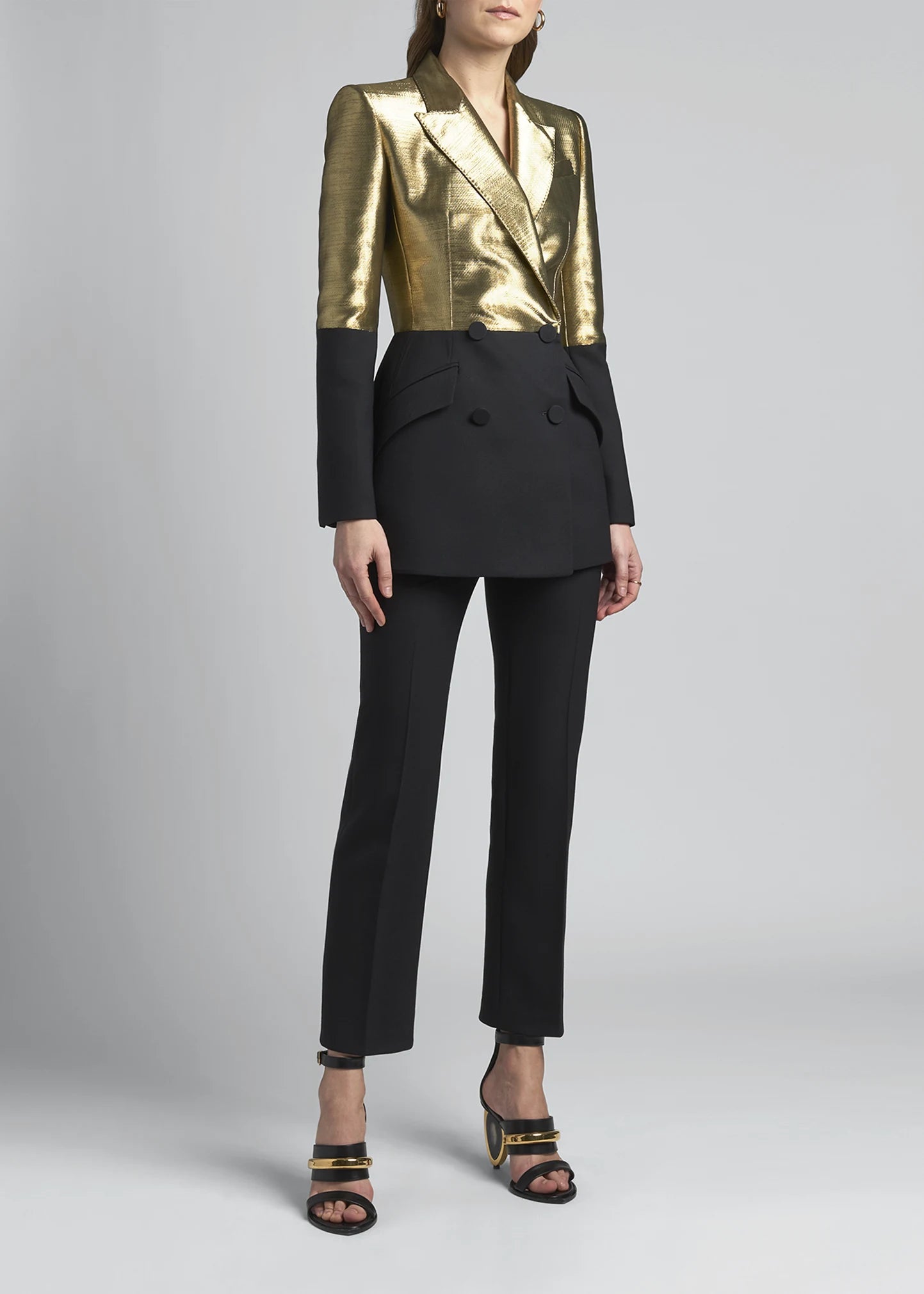Alexander McQueen Gold and Black Blazer