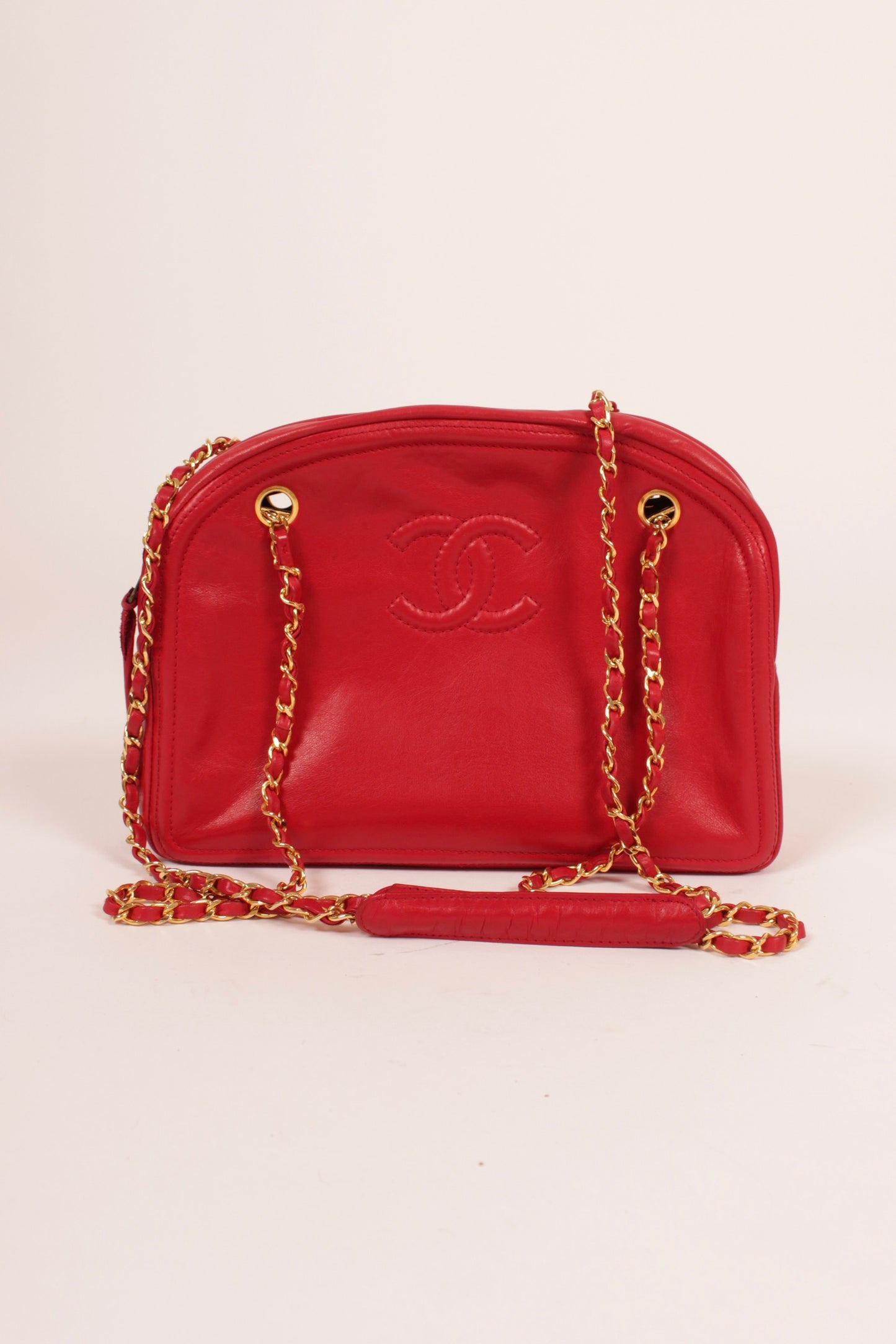 Chanel Red Lambskin Bag