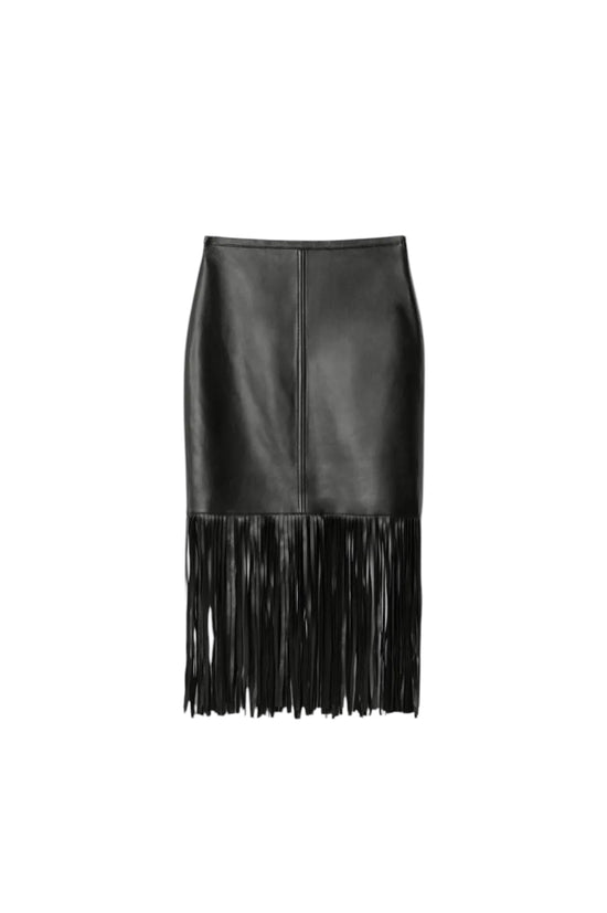 & Other Stories Fringed Leather Skirt - nwt current season