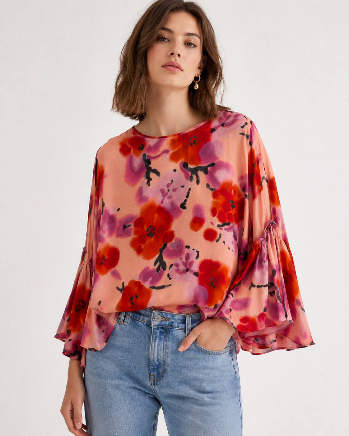 Essentiel Pink Floral Top Antwerp