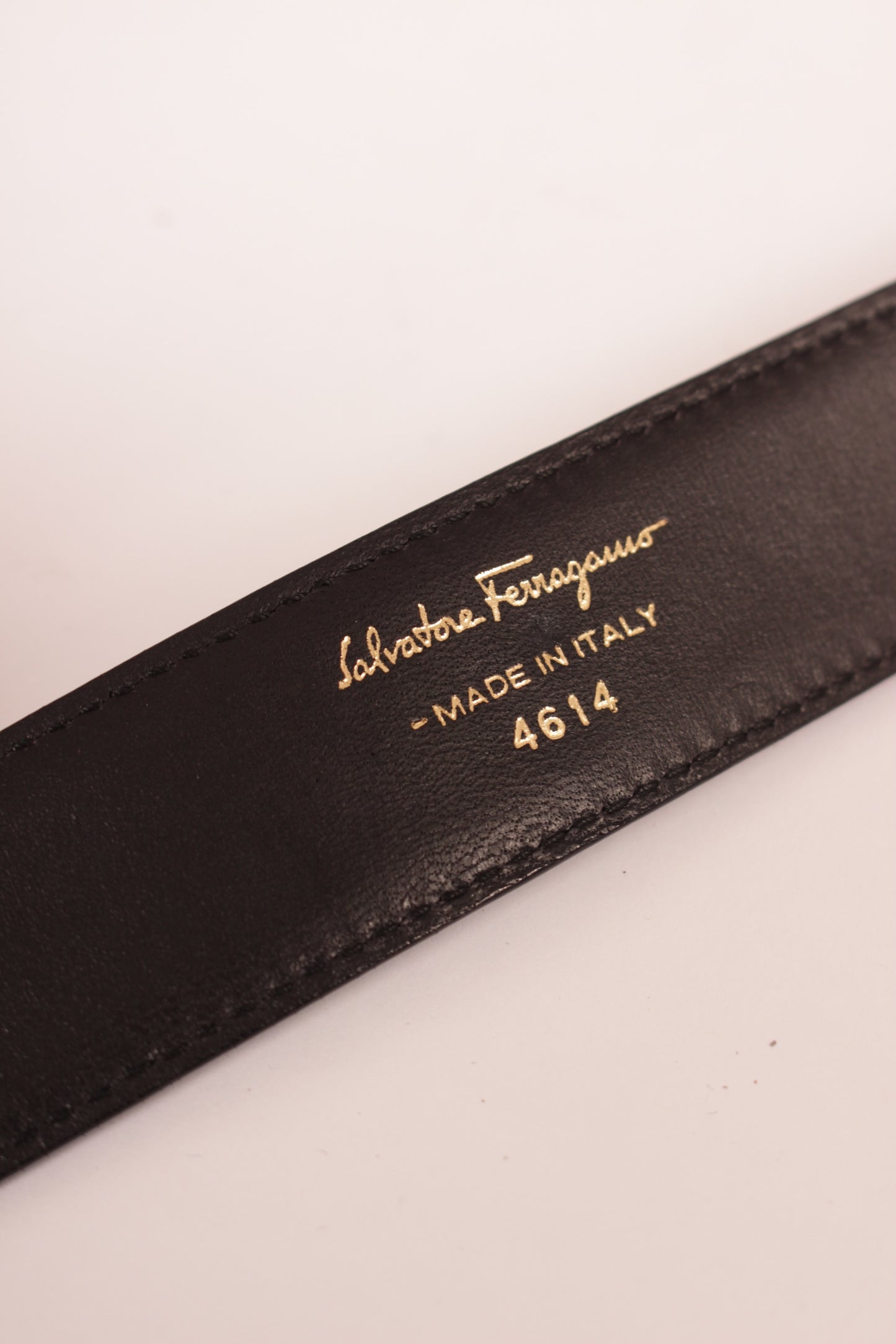 Ferragamo Black Suede Belt