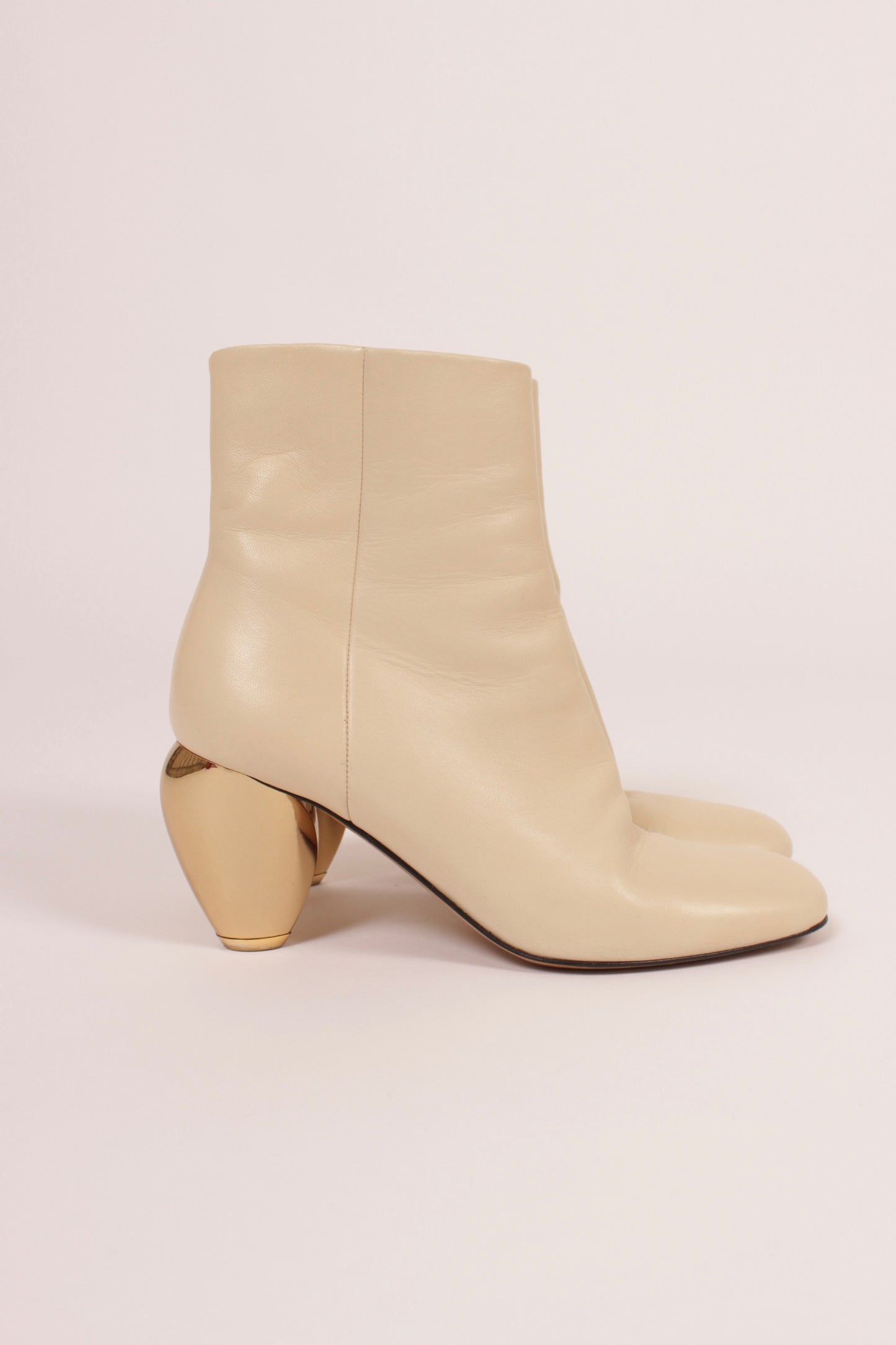 Valentino Gold Heeled Boots