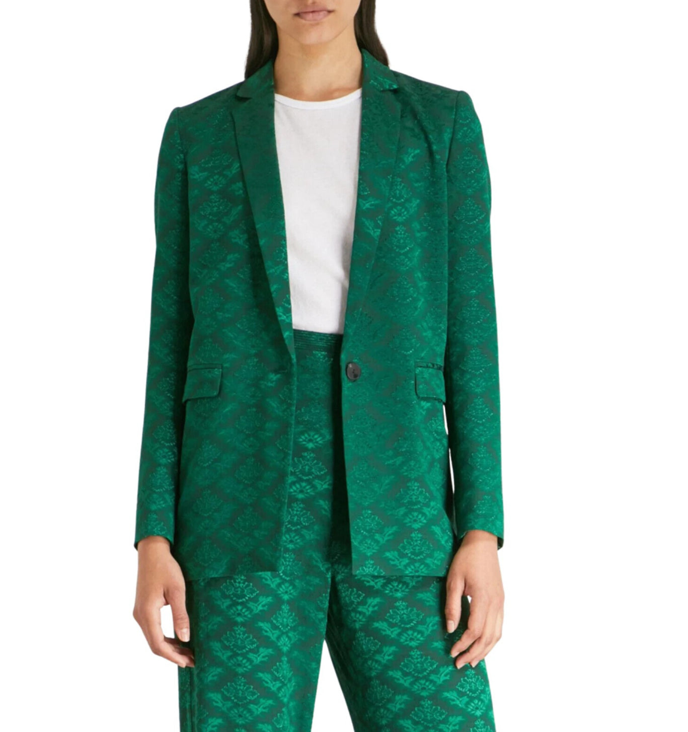 Sandro Green Embossed Jacket