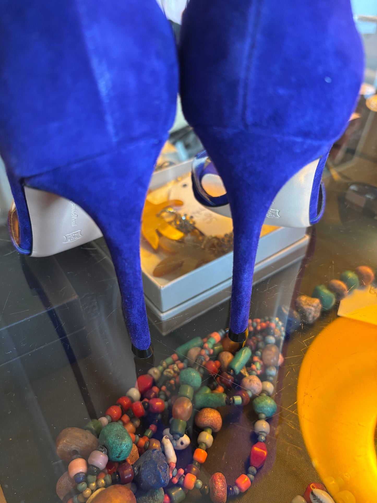 Gianvito Rossi Violet Suede Heels