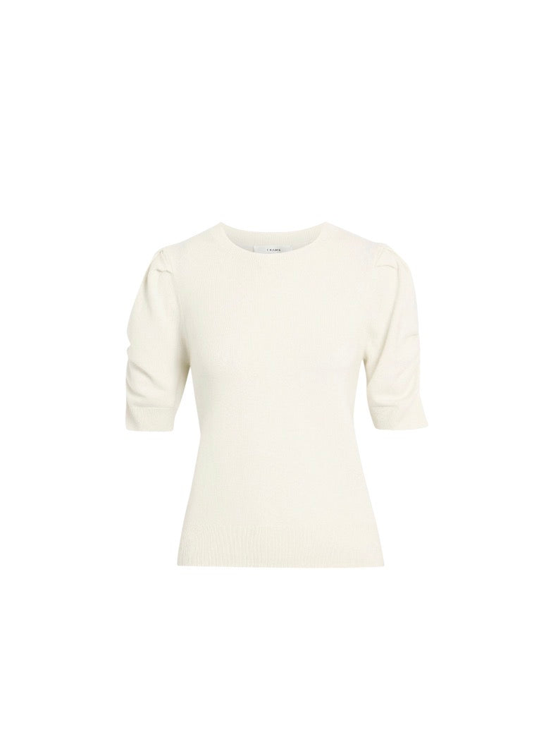 Frame Cream Cashmere Puff Sleeve Jumper