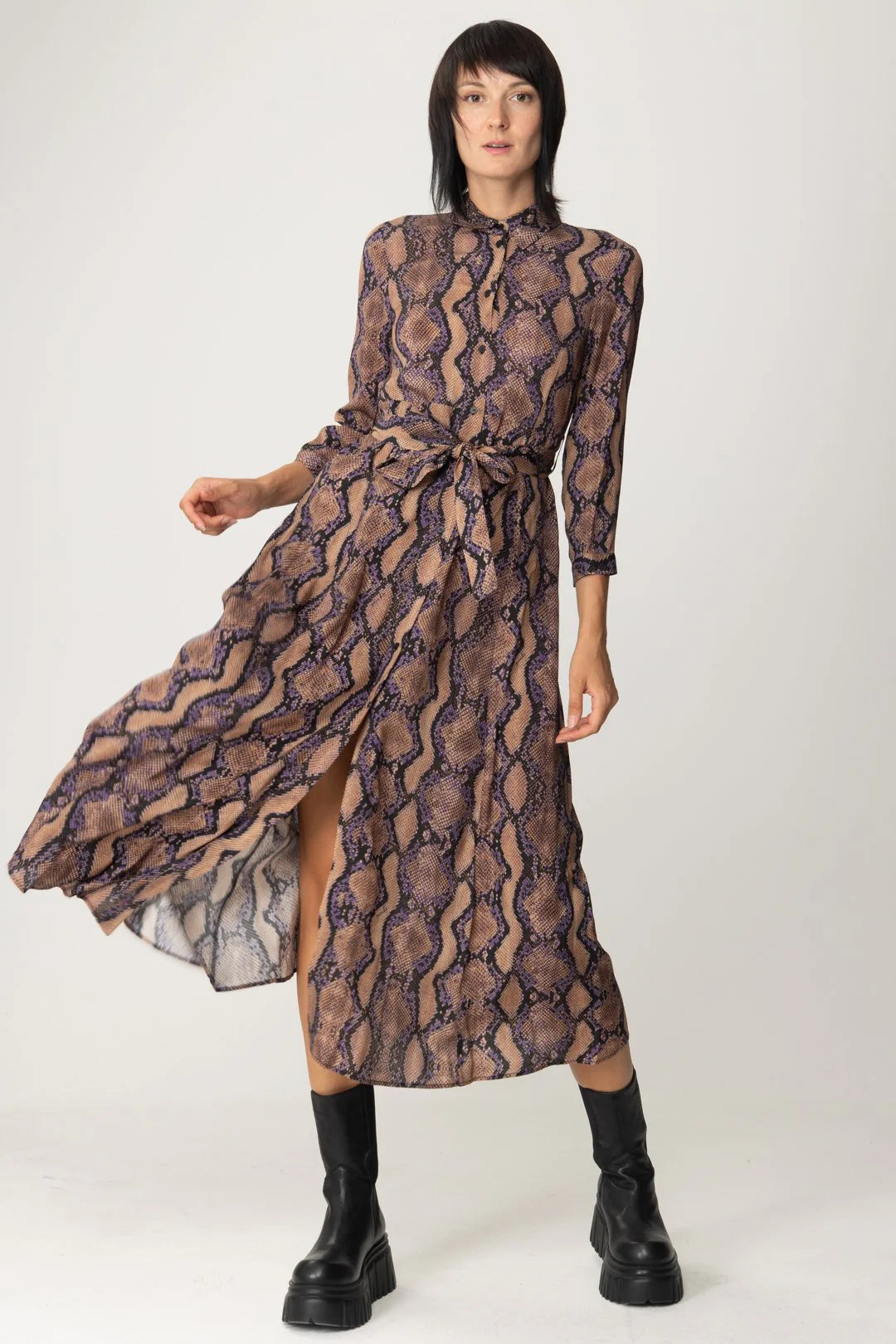 Pinko Snakeskin Print Dress