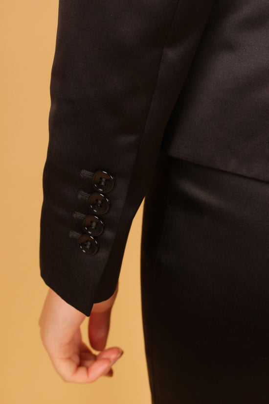 D&G Ruffle Neck Satin Blazer