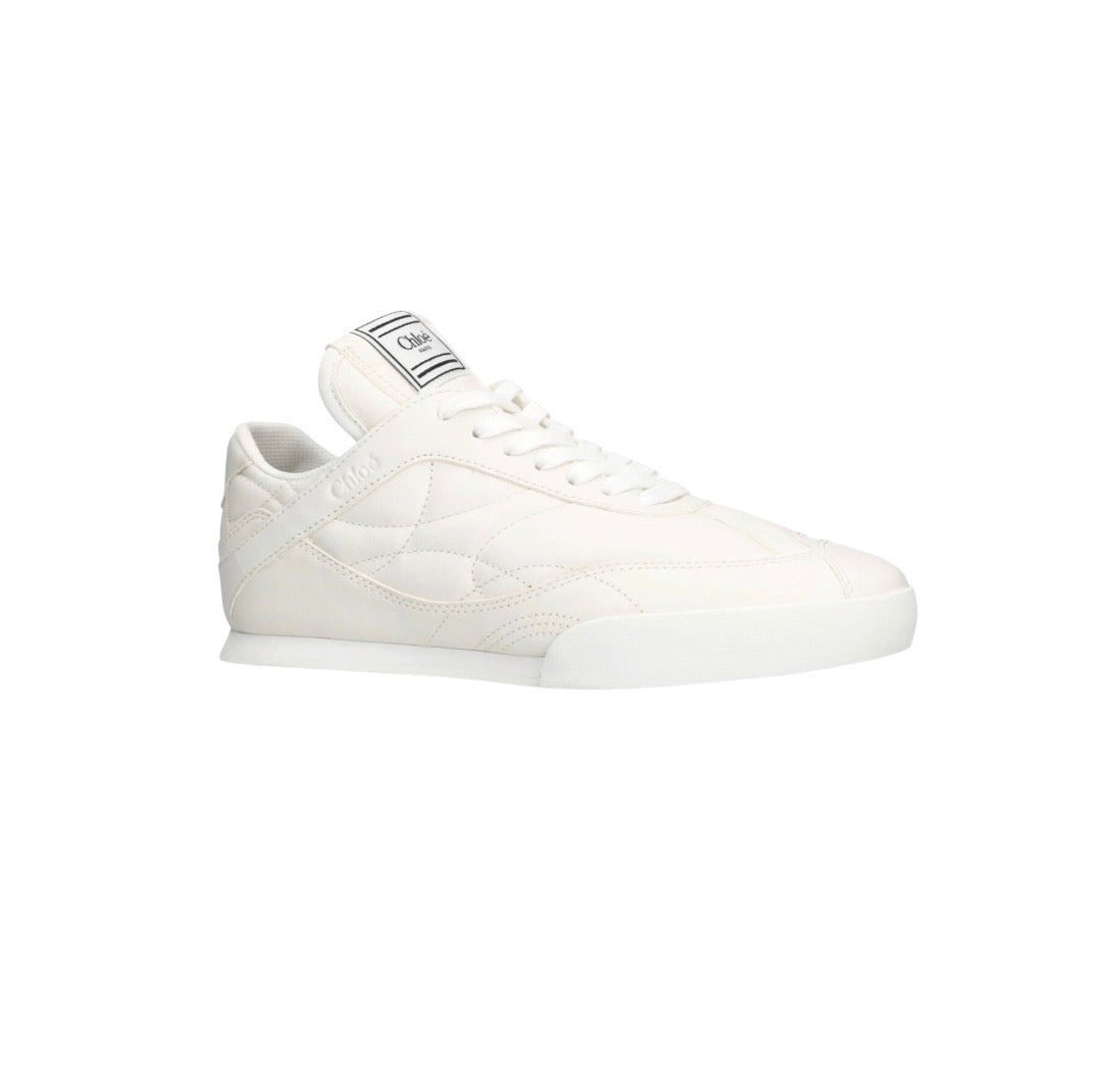 Chloe Trainers Kick Low White Leather Trainers