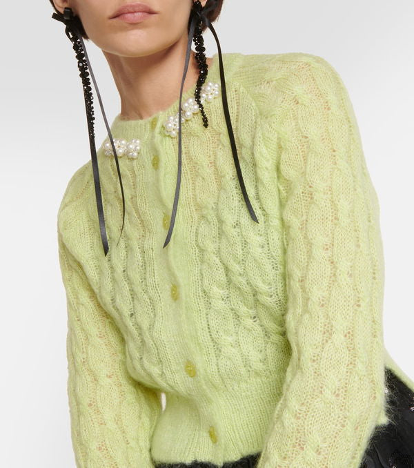 Simone Rocha Embellished Mohair Cardigan