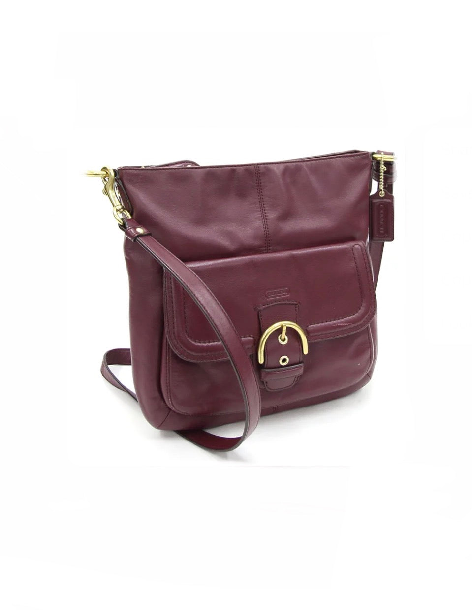 Coach Wine Leather Bag