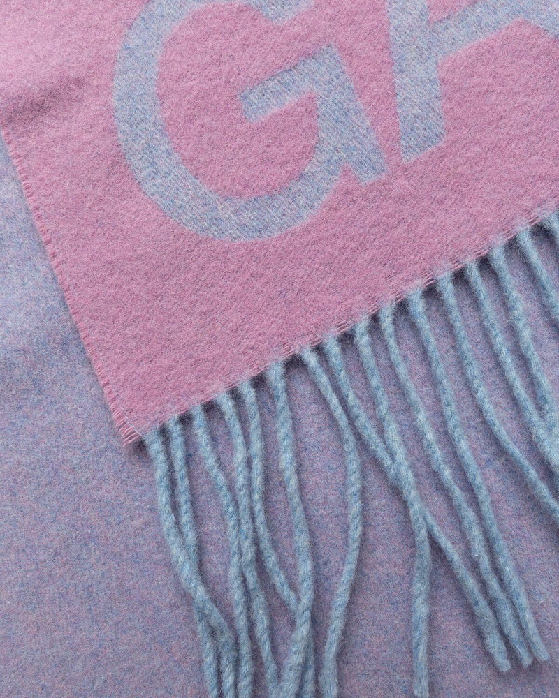 Ganni Reversible Pink/Blue Scarf