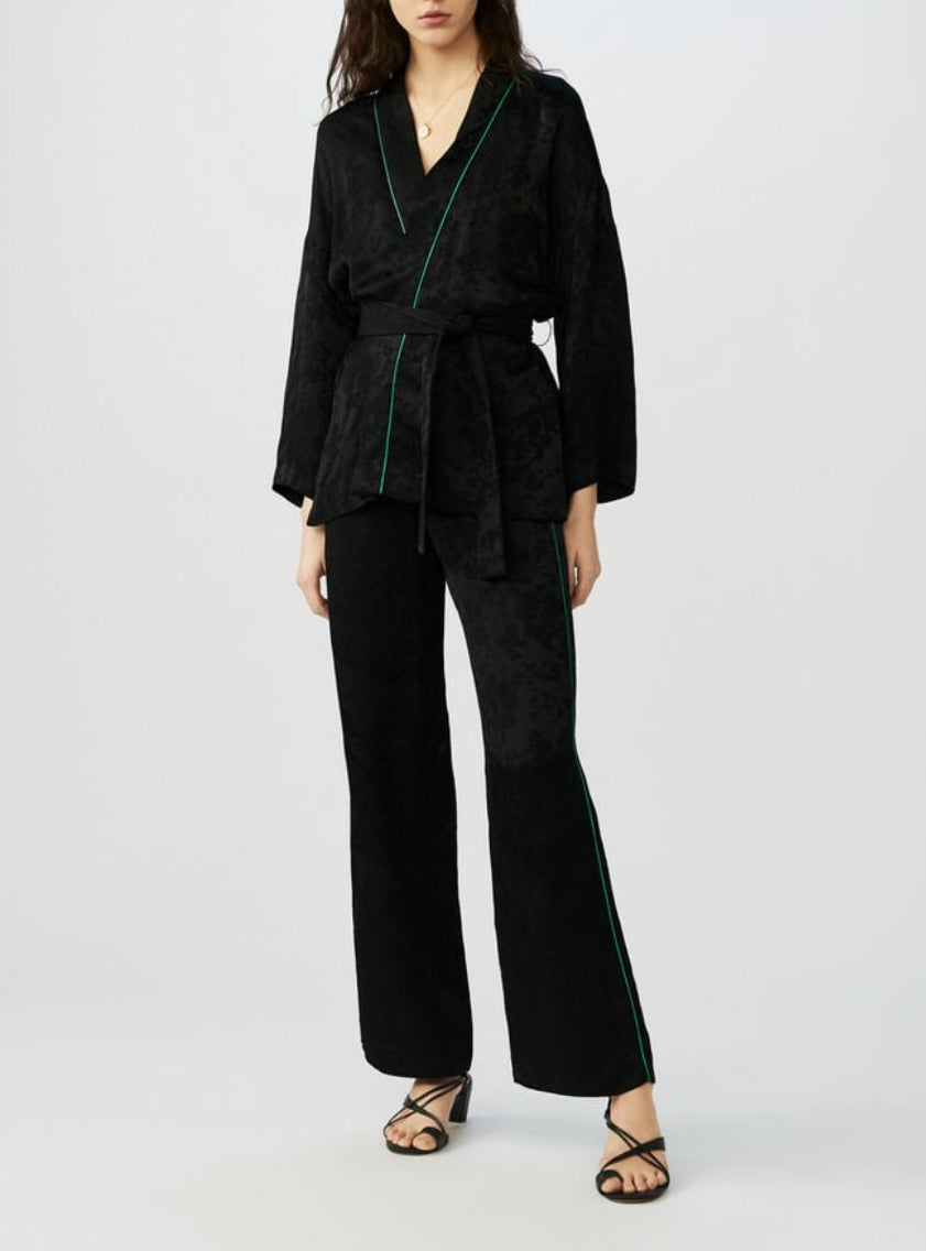Maje Satin Kimono Jacket