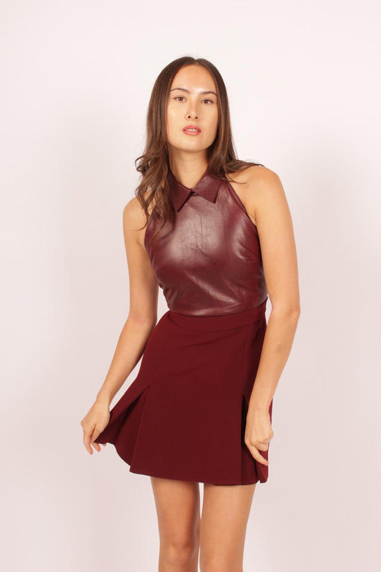 Gucci Wine Leather Dress