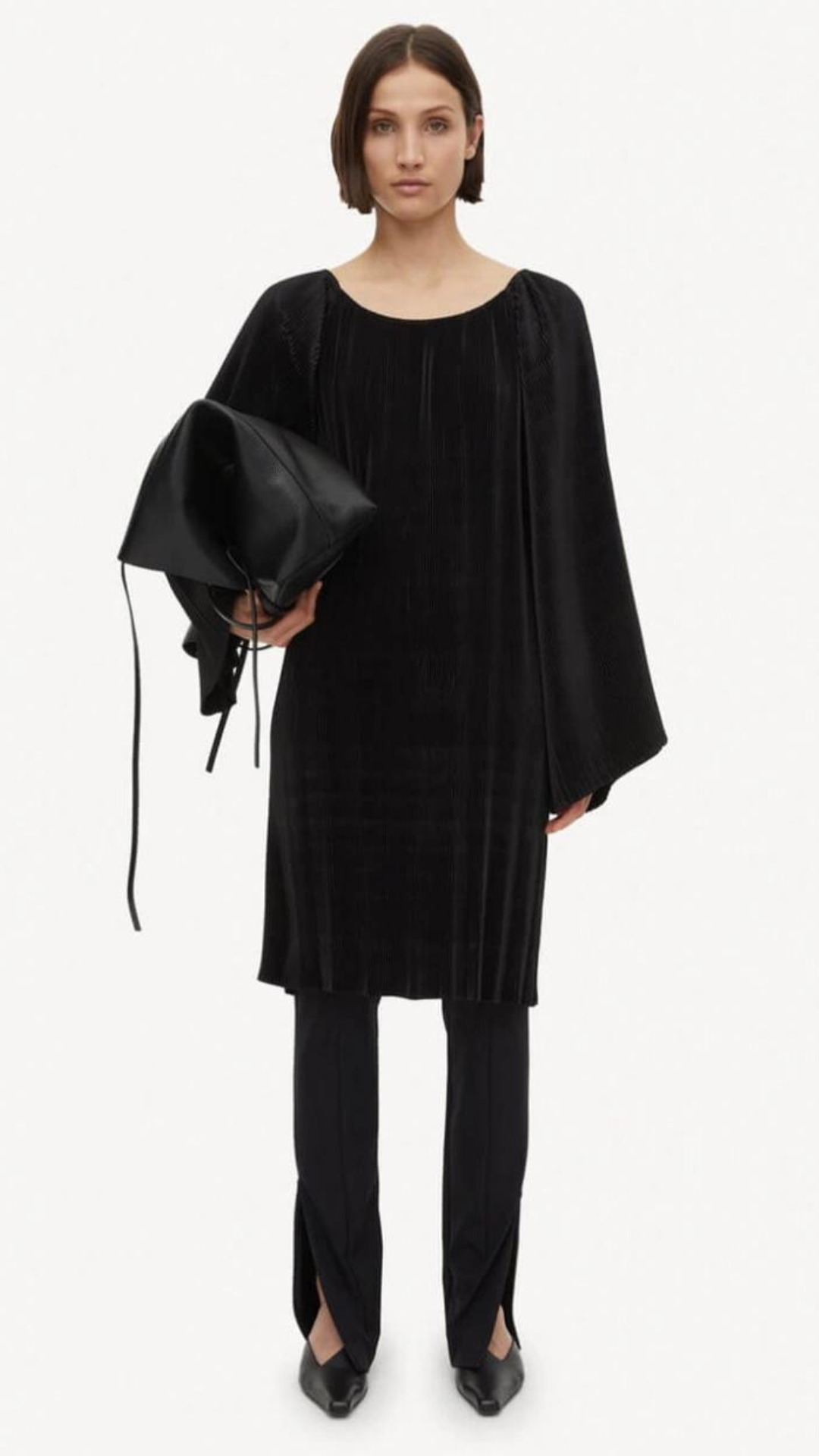 Malene Burger Black Plisse dress