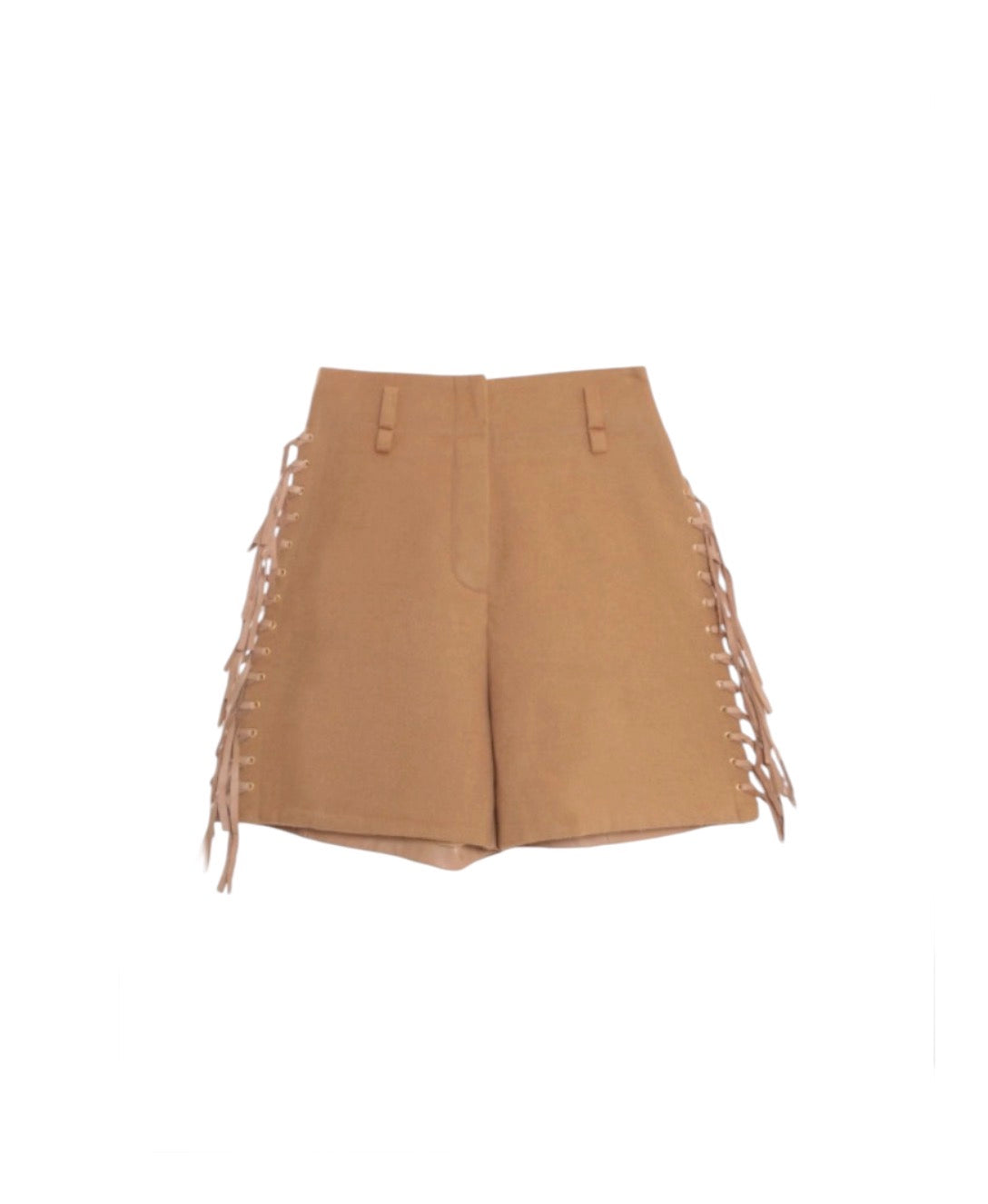 Chloe Fringed Leather Shorts