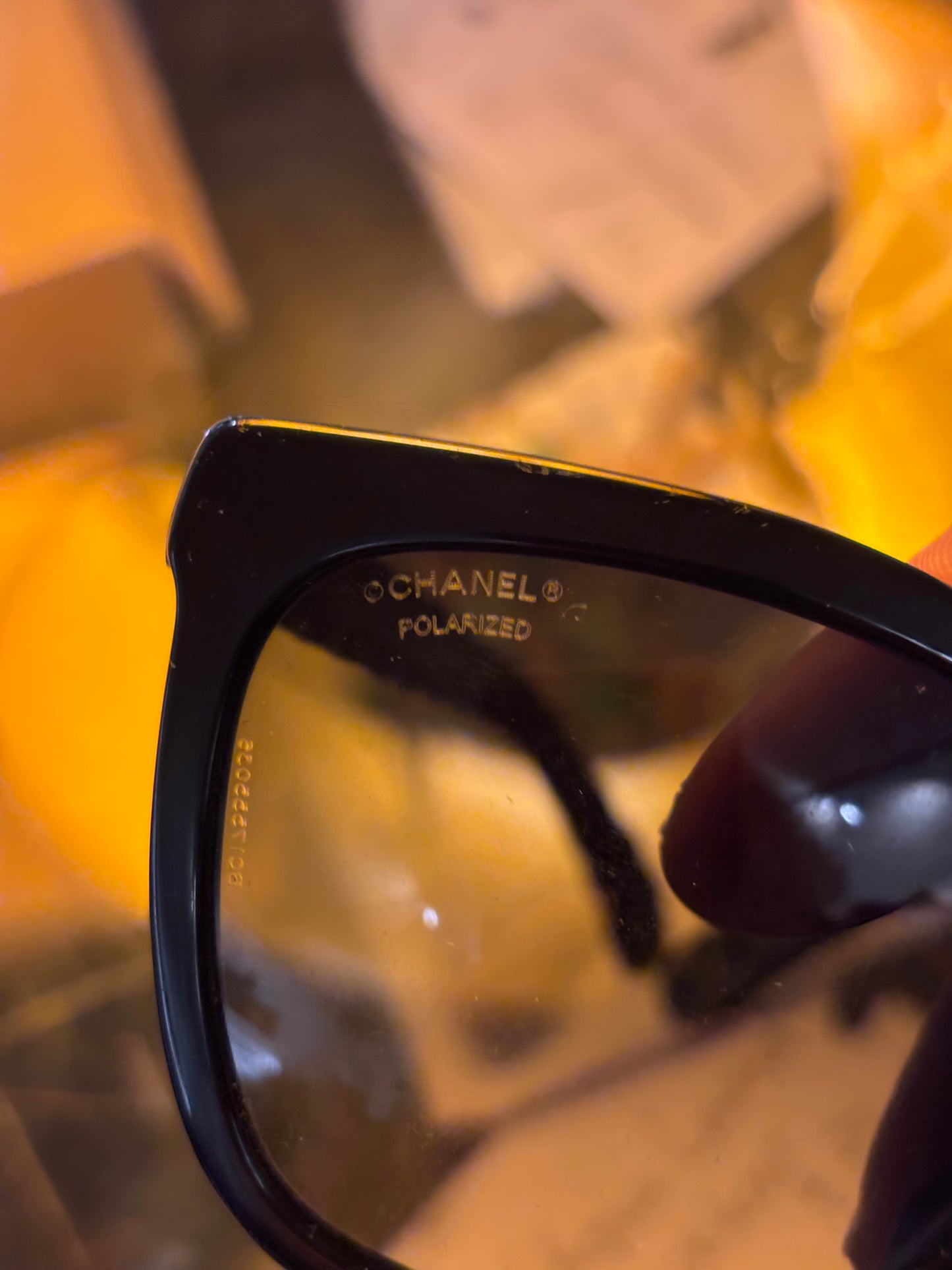 Chanel Black Quilted Side Sunglasses