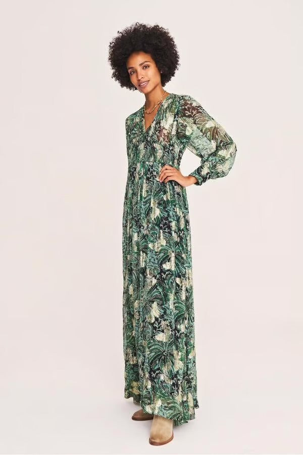 Ba&sh Quartz Metallic Maxi Dress