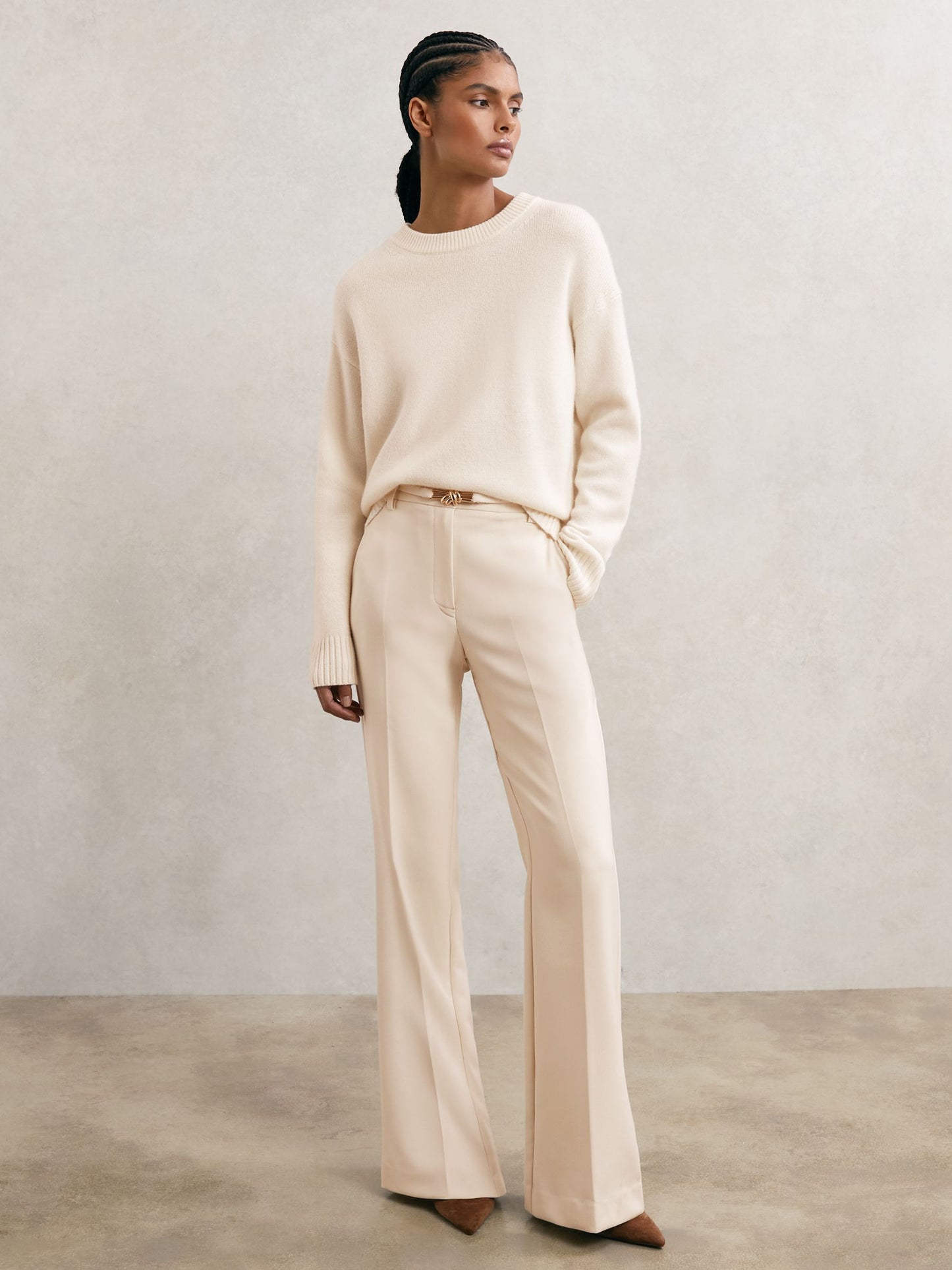 Reiss Cream Trousers