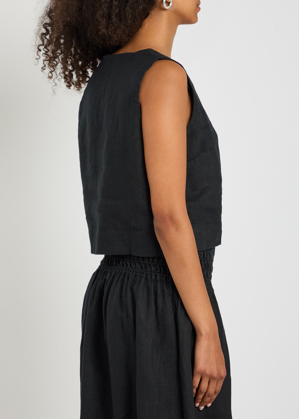 Rails Black Akira Linen Top - current season