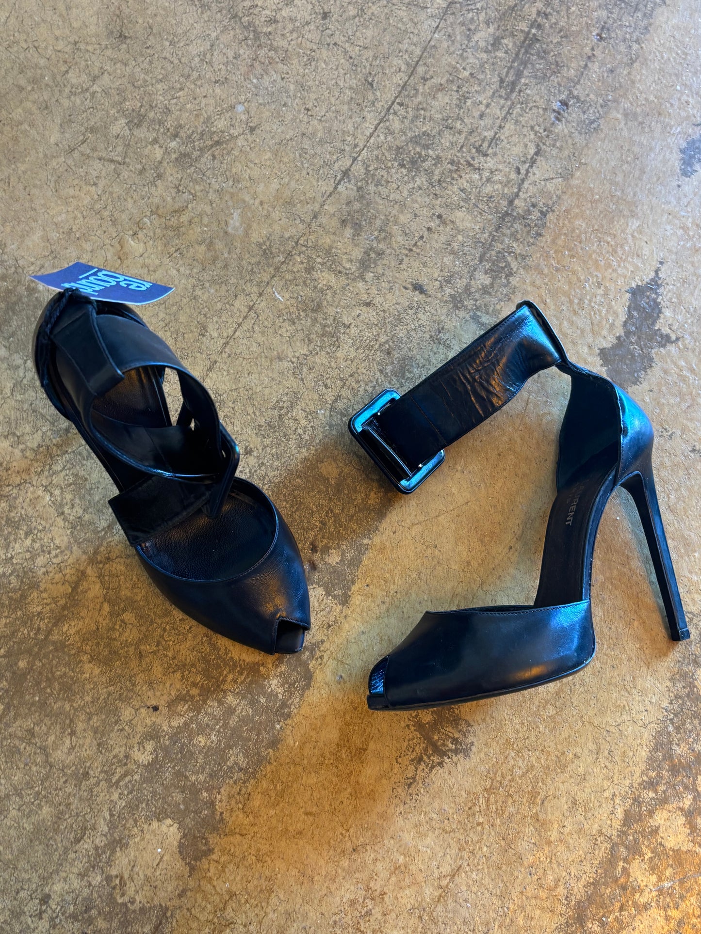 Saint Laurent Black Leather Heels