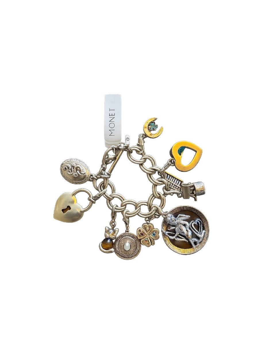 Vintage Monet Charm Bracelet