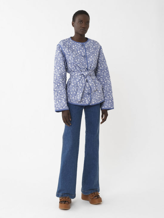 See by Chloe Floral Cotton Quilted Jacket