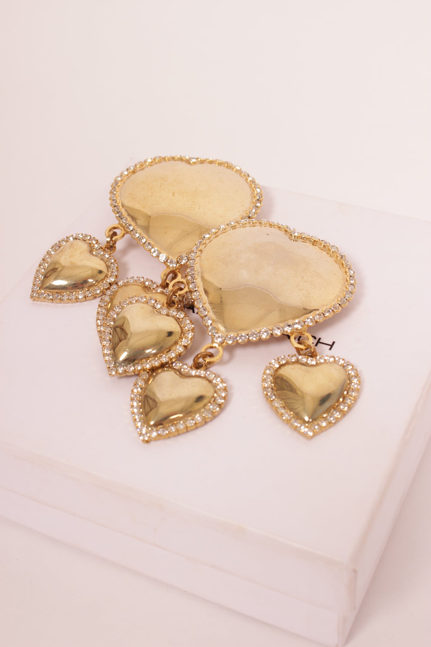 Alessandra Rich Heart Crystal Earrings
