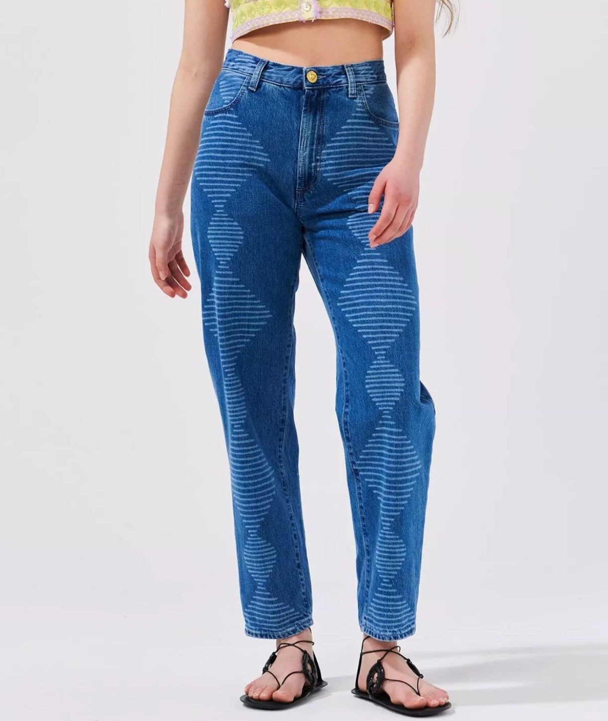 Hayley Menzies Tapered Aztec Jeans - nwt