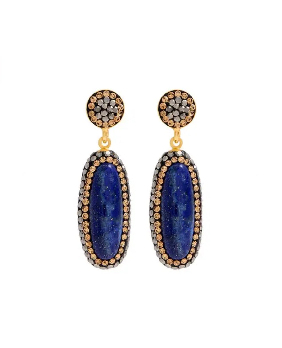 Soru Lapis 18kt Gold Plated Drop Earrings