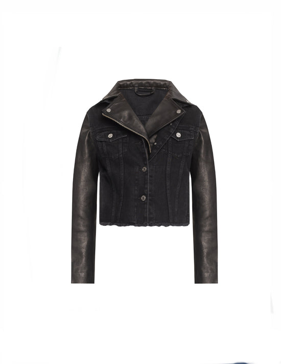 All Saints Zayn Denim/Leather Jacket
