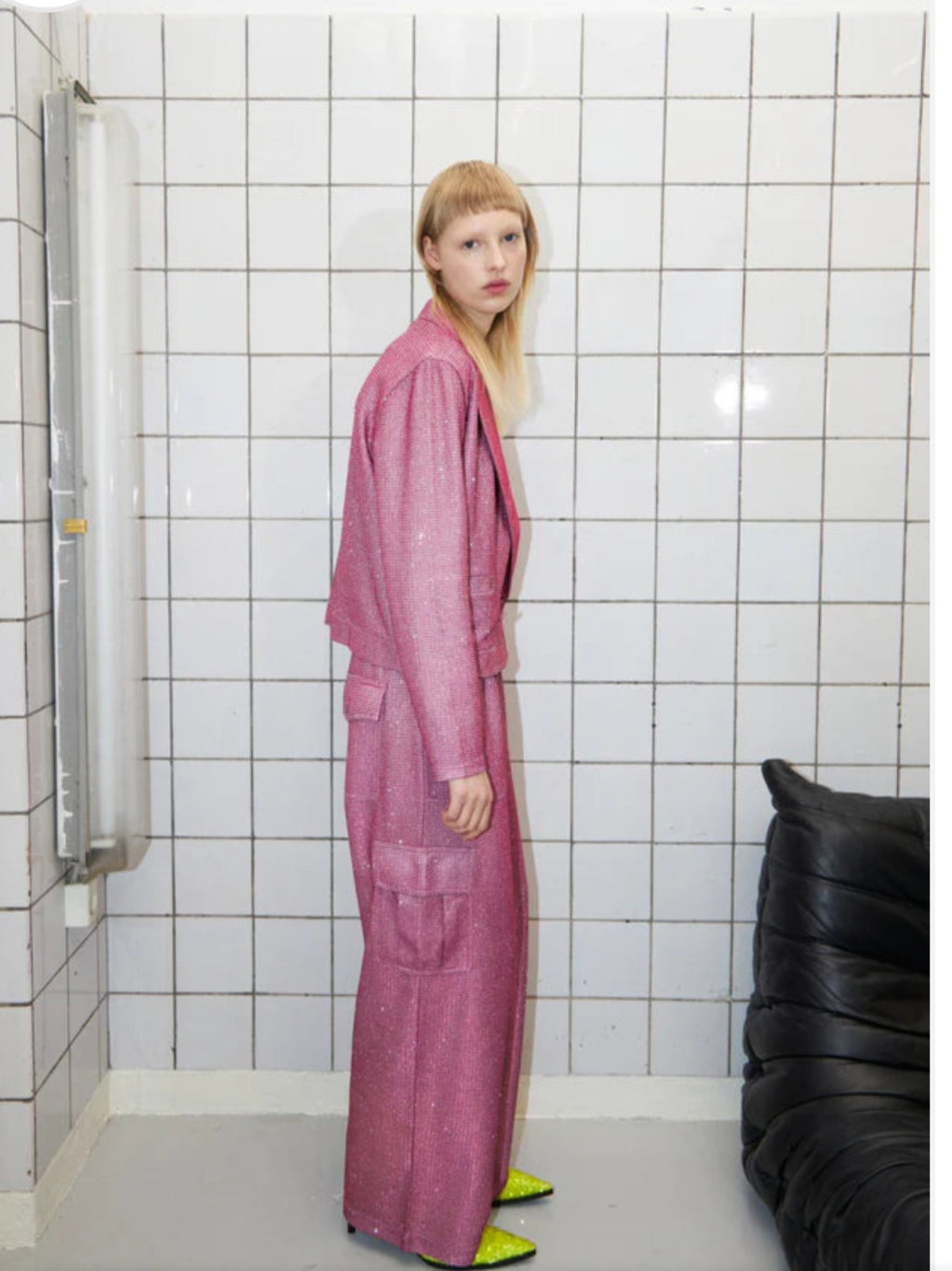 Dawn & Dare Pink metallic Cargo Pants