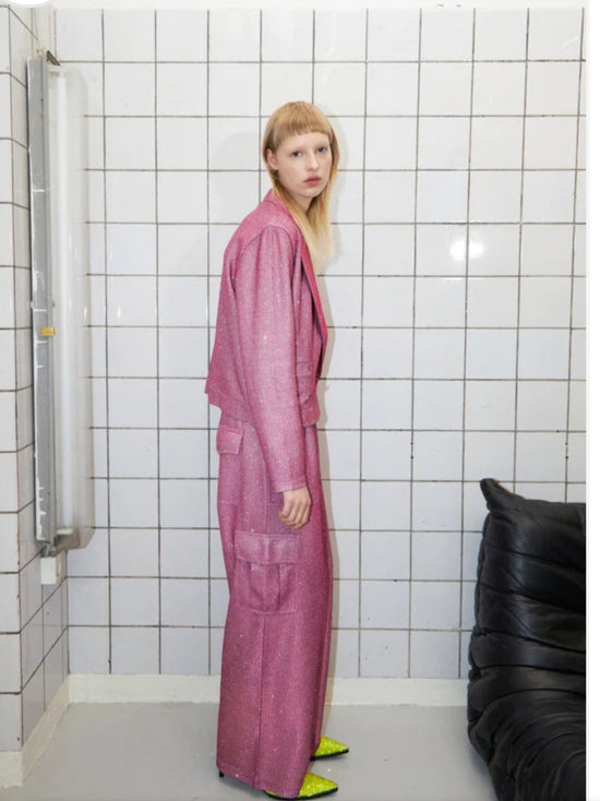 Dawn & Dare Pink metallic Cargo Pants