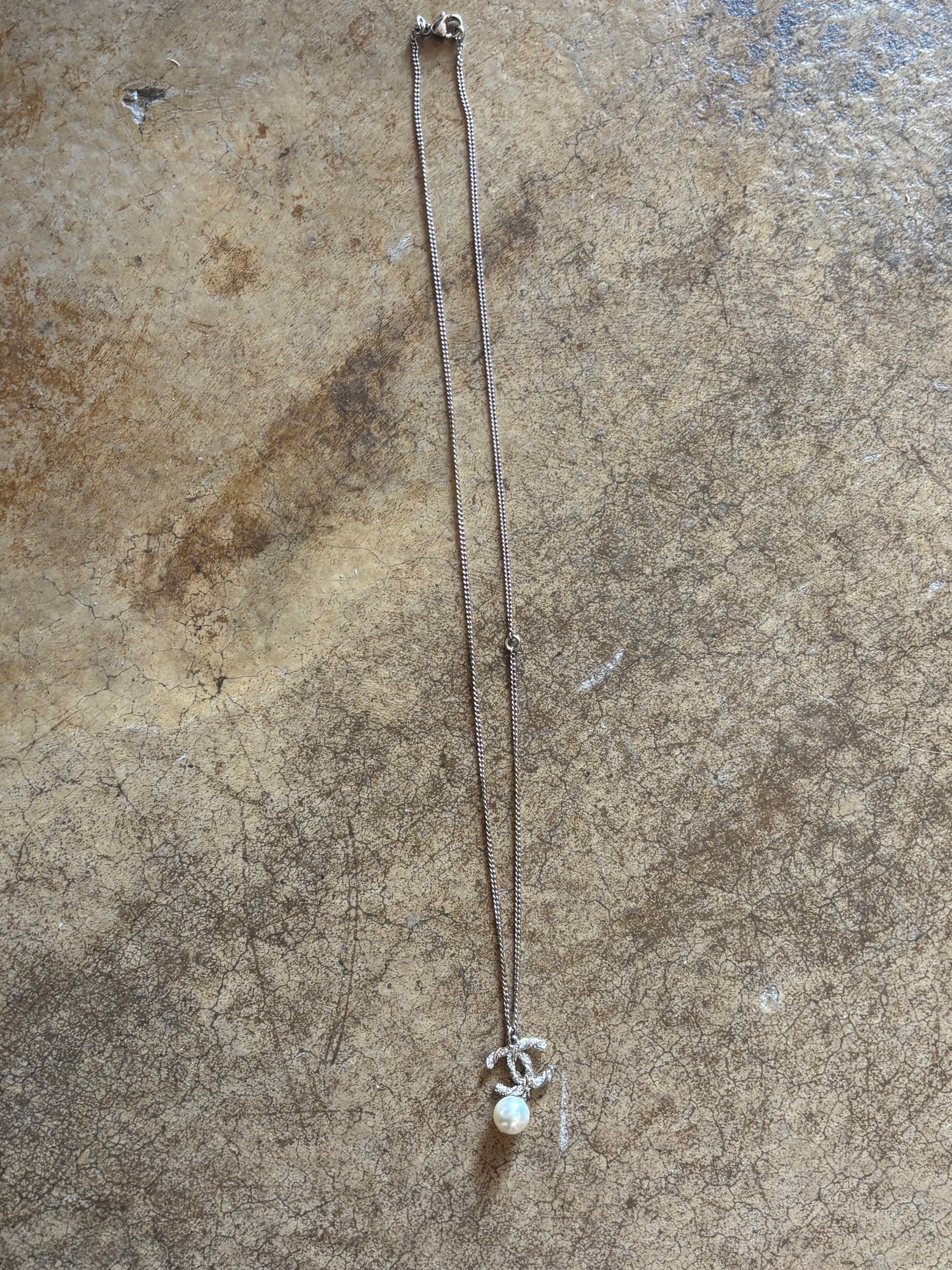 Chanel Pearl Logo Pendant
