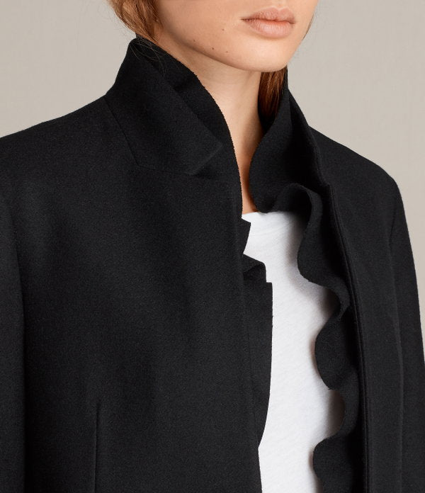 All Saints Mae Ruffle Coat