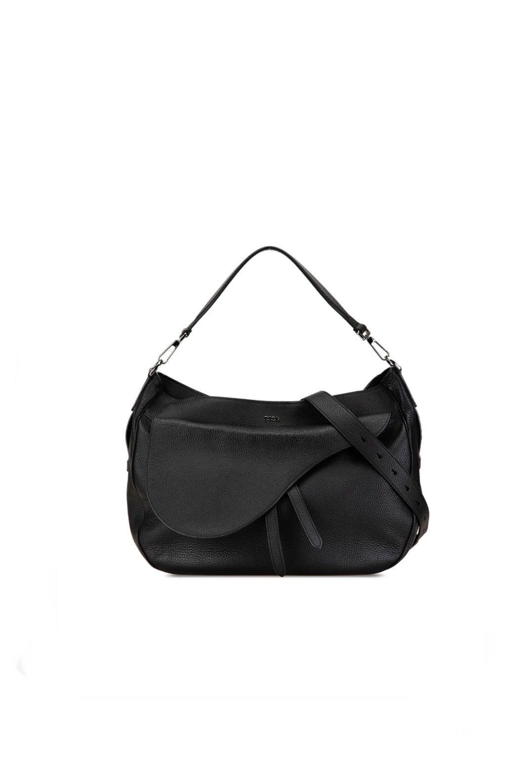 Dior Black Leather Saddle Bag