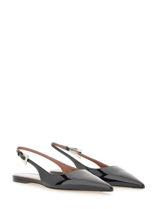Paris Texas Black Patent Sling Backs - new