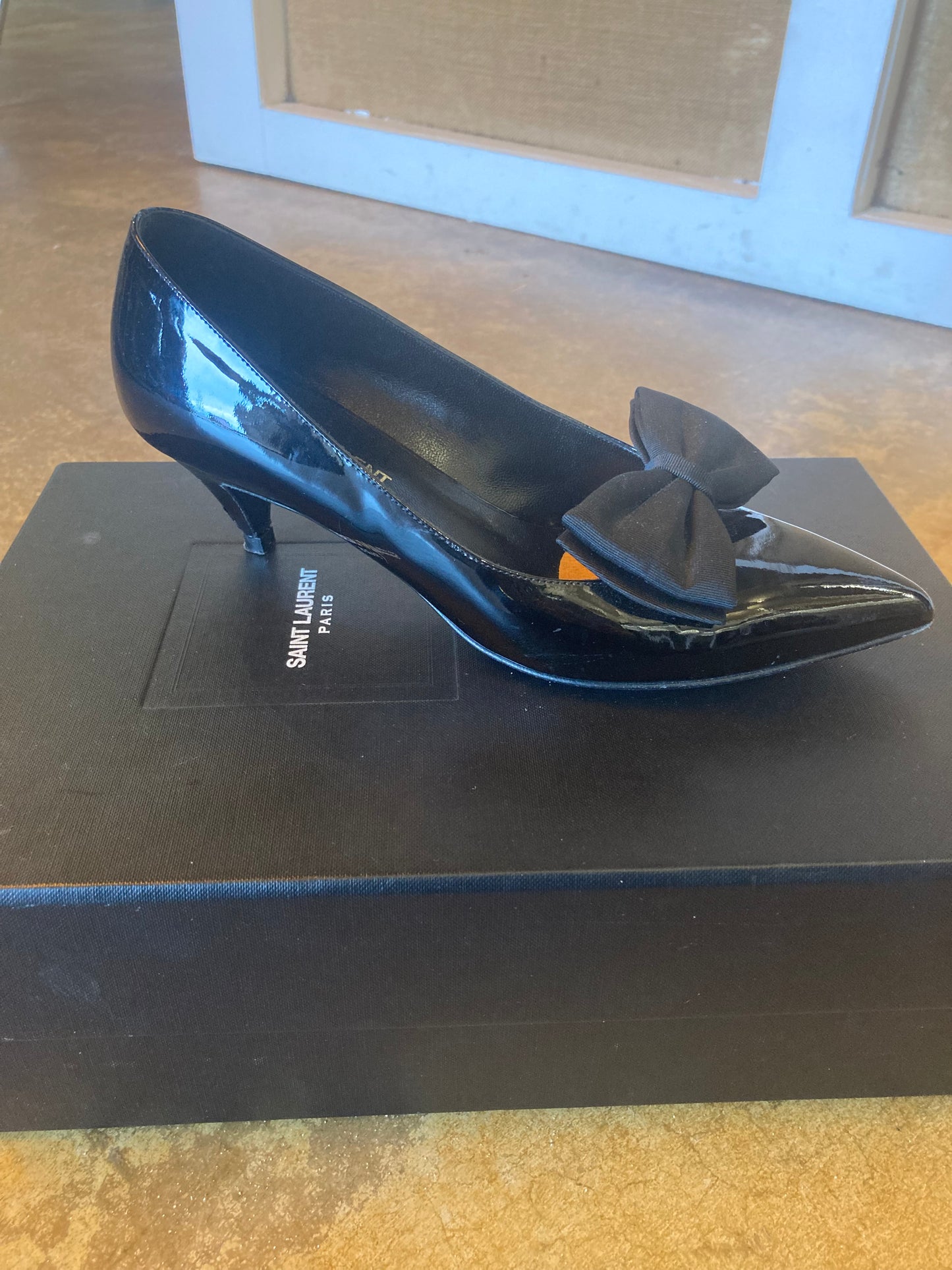 Saint Laurent Patent Bow Shoes