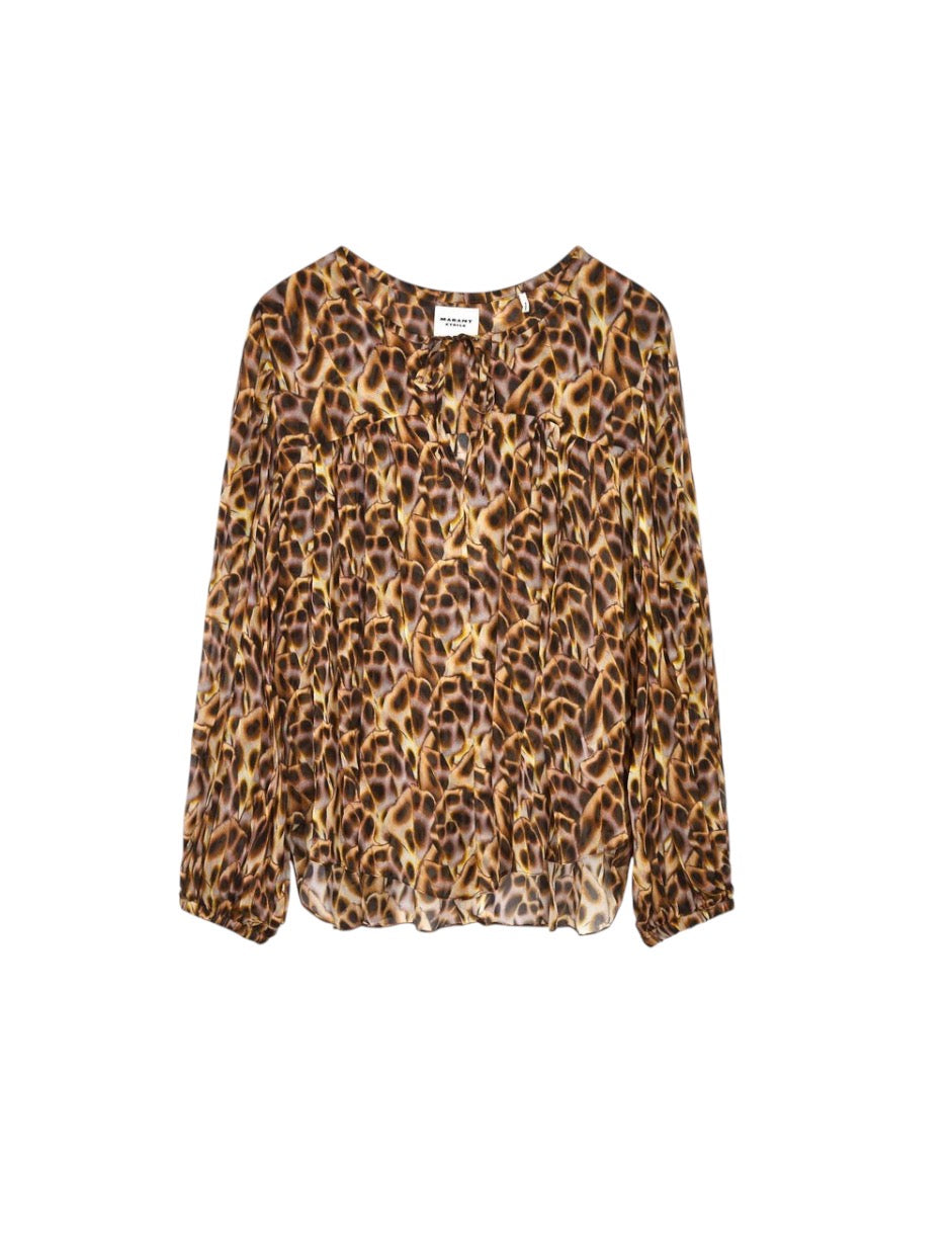 Isabel Marant Leopard Chiffon Blouse