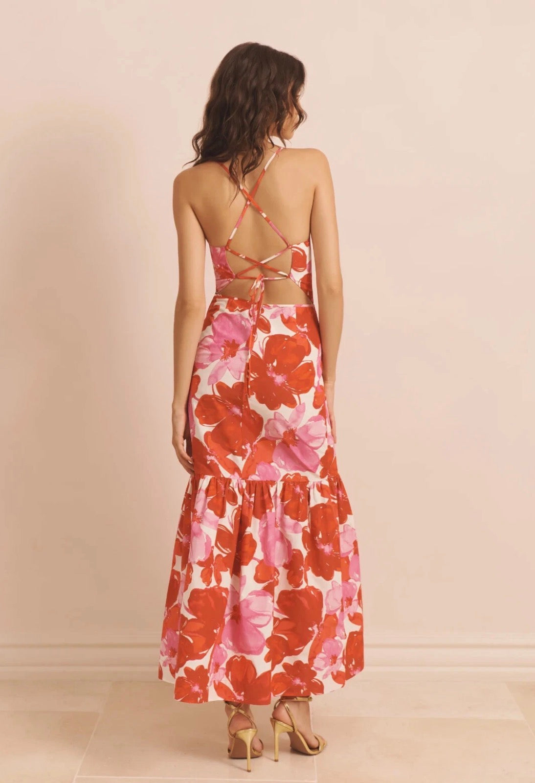Evarae Red Floral Sun Dress