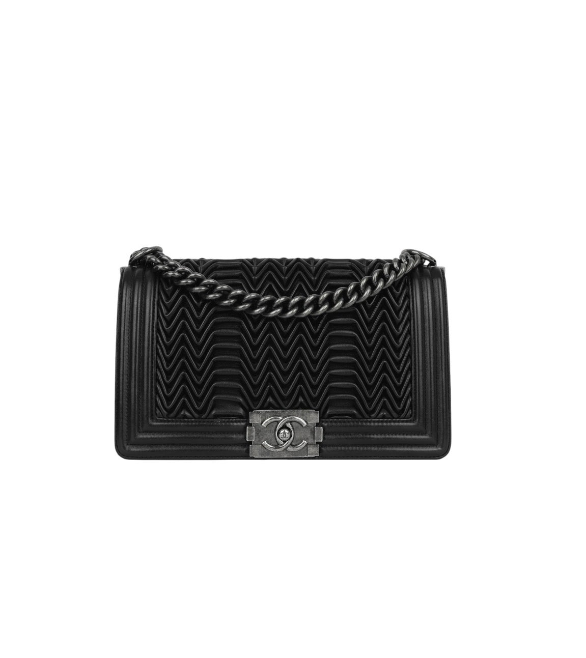 Chanel Pleated Lambs Leather Boy Bag