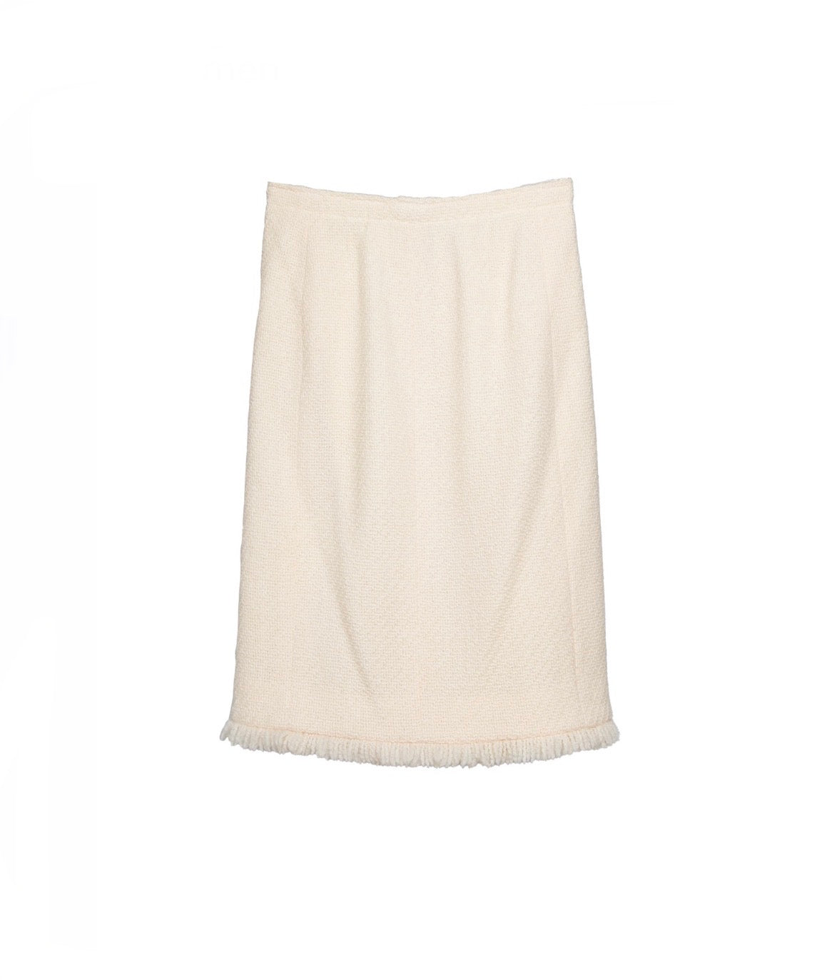 Chanel Fringe Bottom Cream Skirt