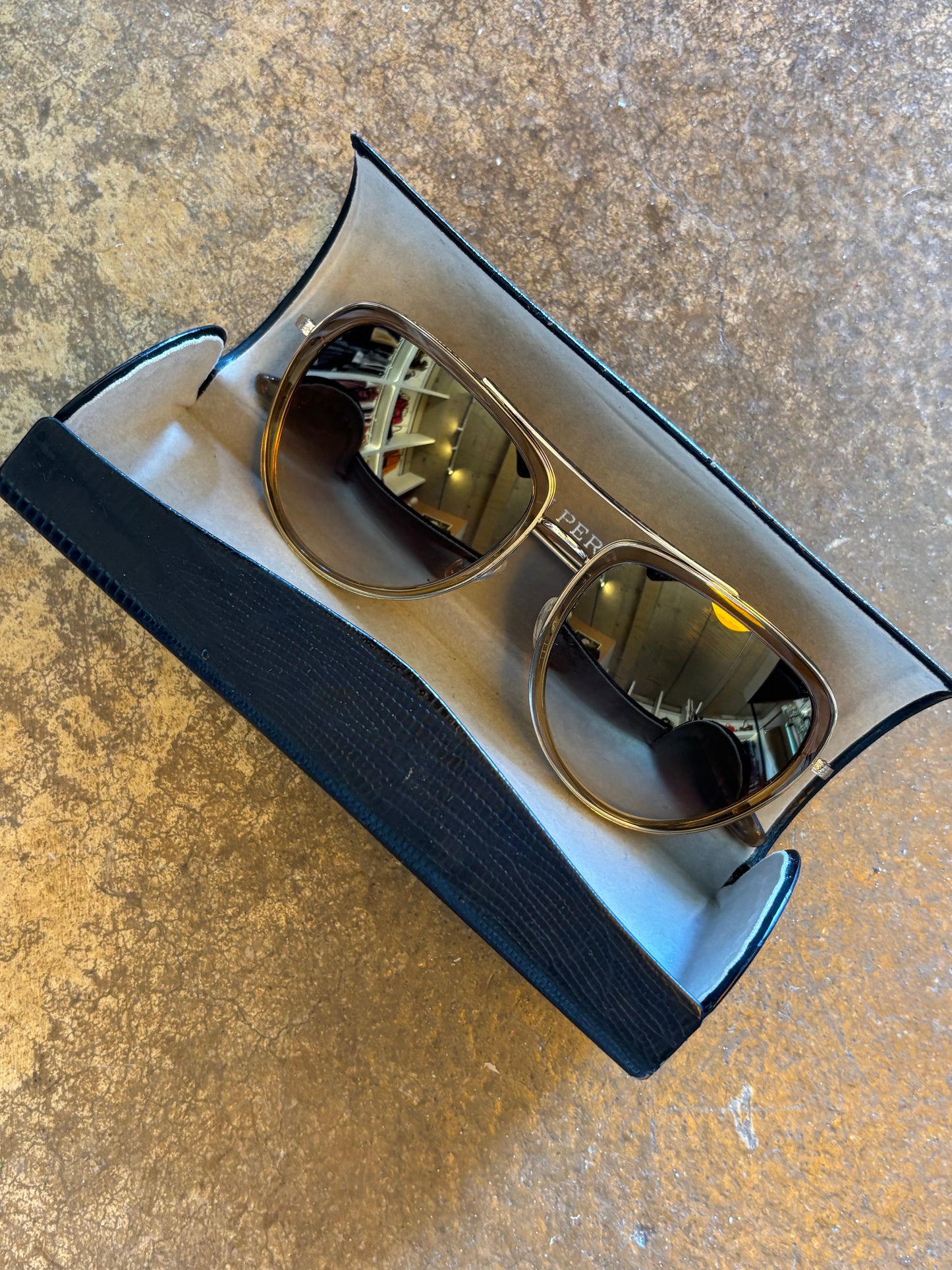Barton Perreira Gold Aviator Sunglasses