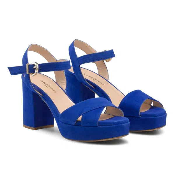 Russell & Bromley Blue Suede Topform Sandals