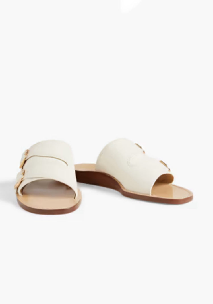Gabriella Hearst Cream Buckle Sandals - new