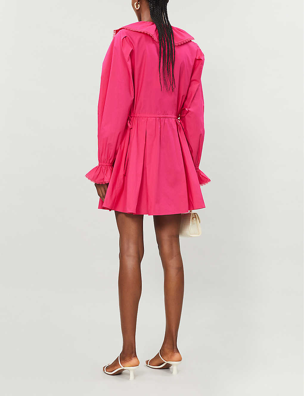 Self Portrait Cotton Fuschia Dress