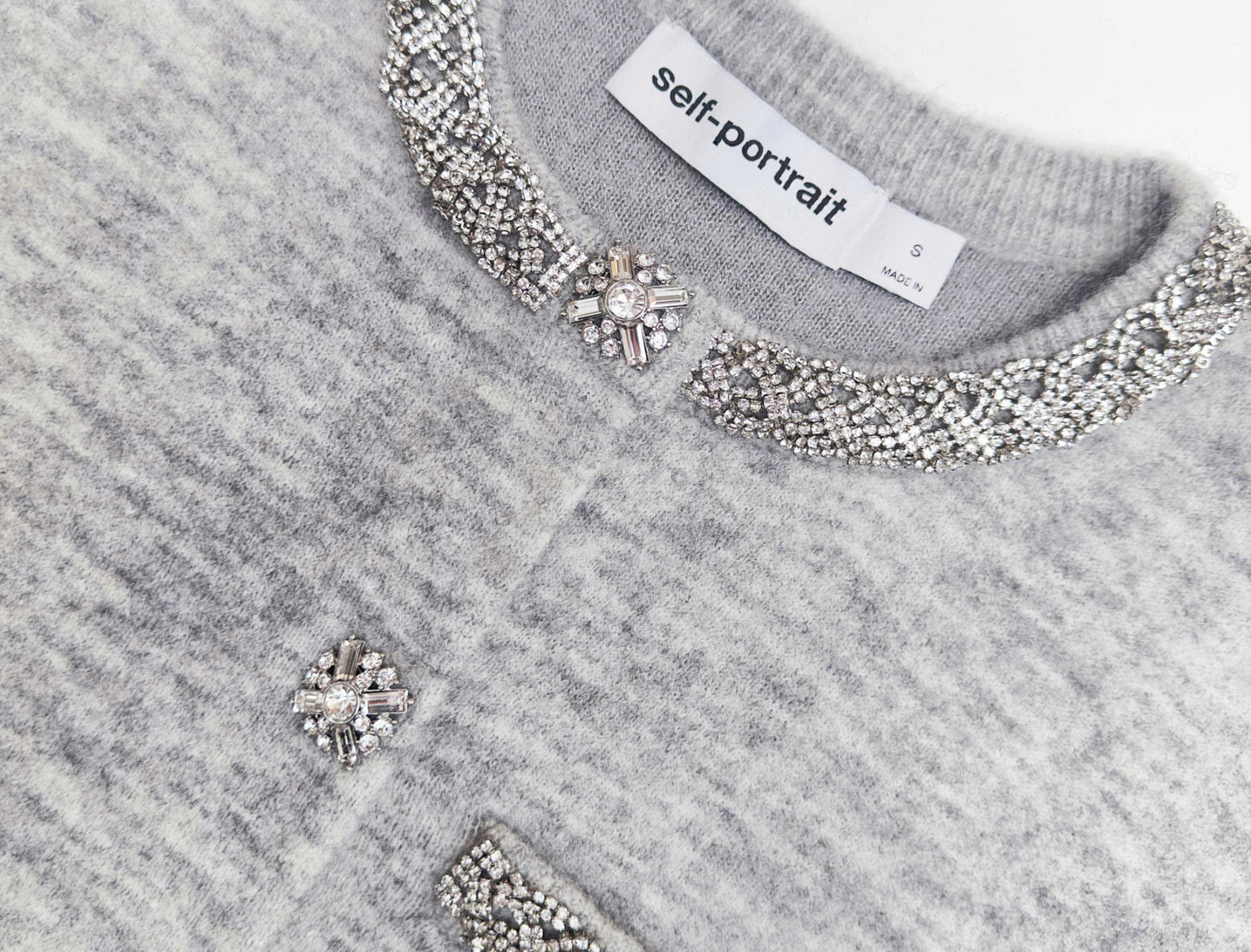 Self Portrait Crystal Embellished Cardigan