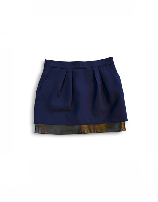 Celine (Phoebe Philo era) Leather Trim Mini Skirt