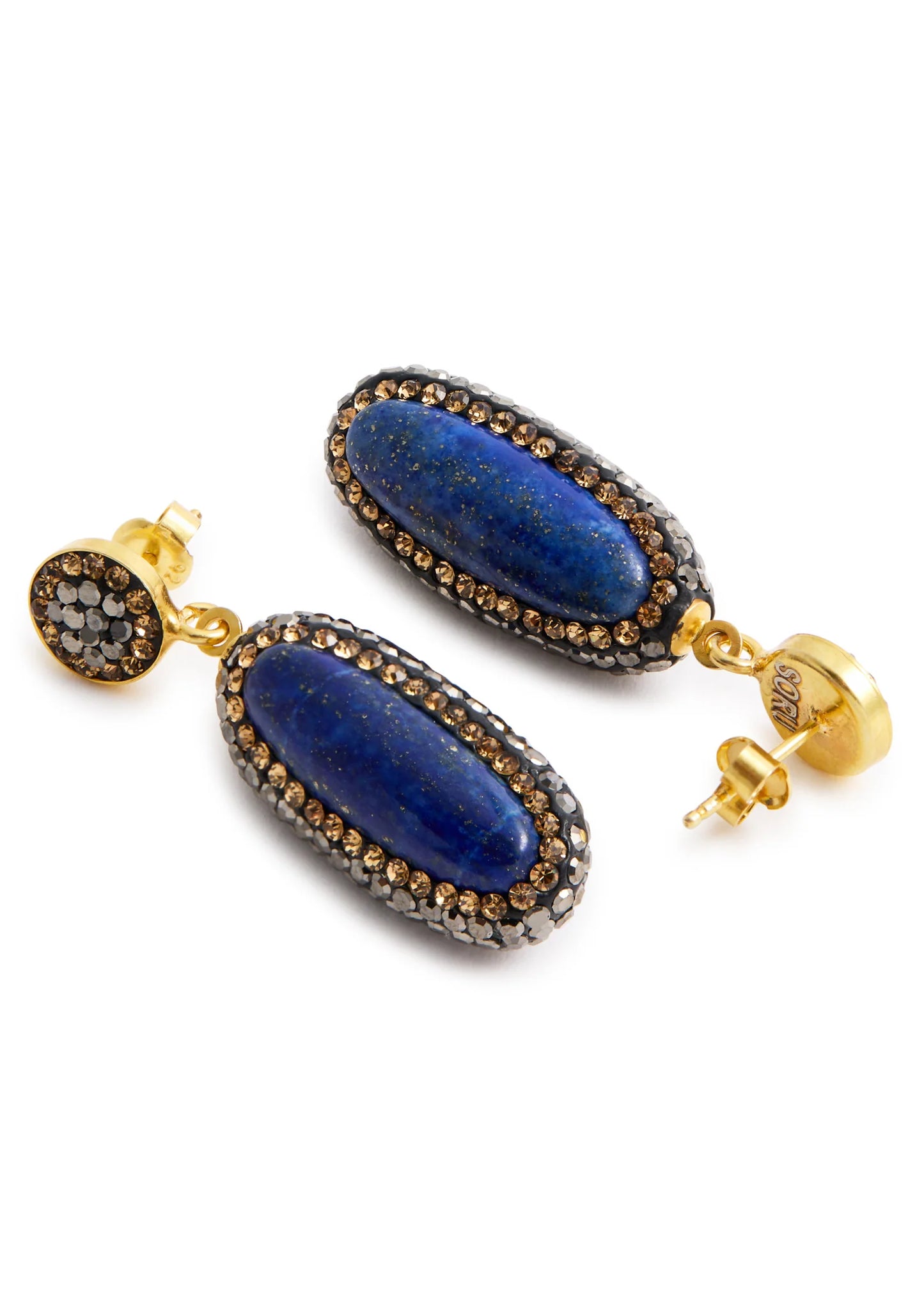 Soru Lapis 18kt Gold Plated Drop Earrings