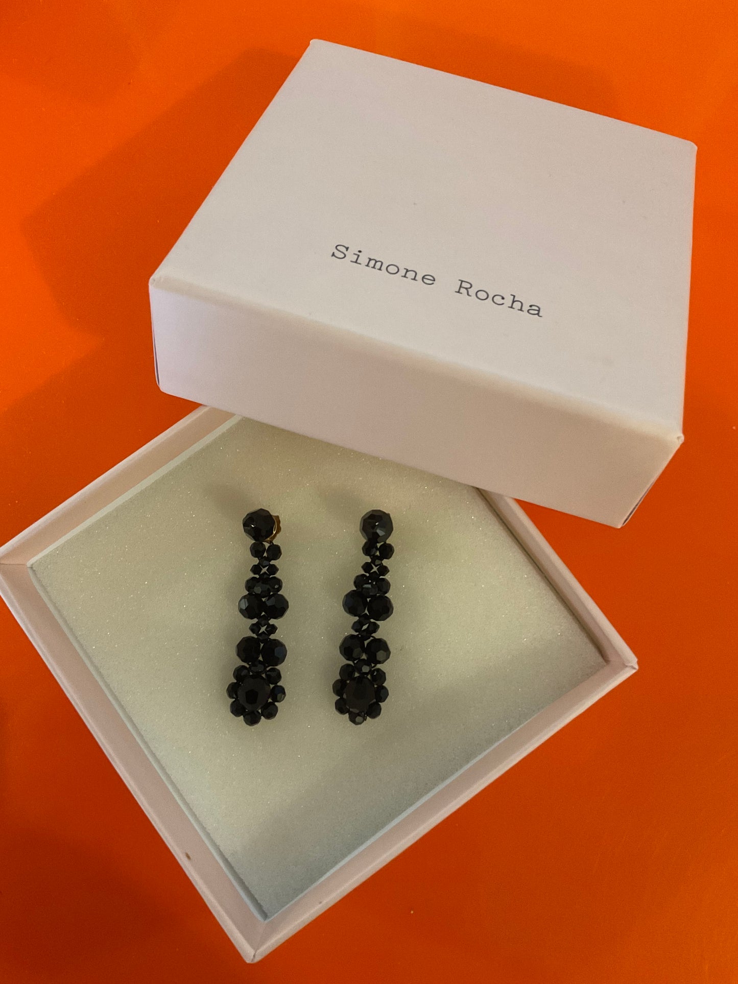 Simone Rocha Black Crystal Earrings