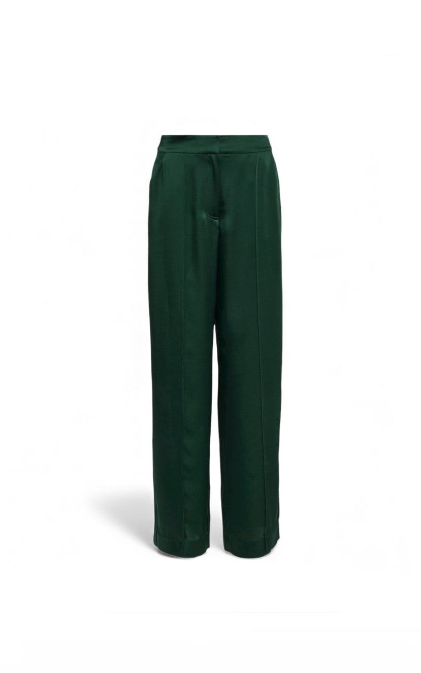 Simkhai Green Satin Trousers
